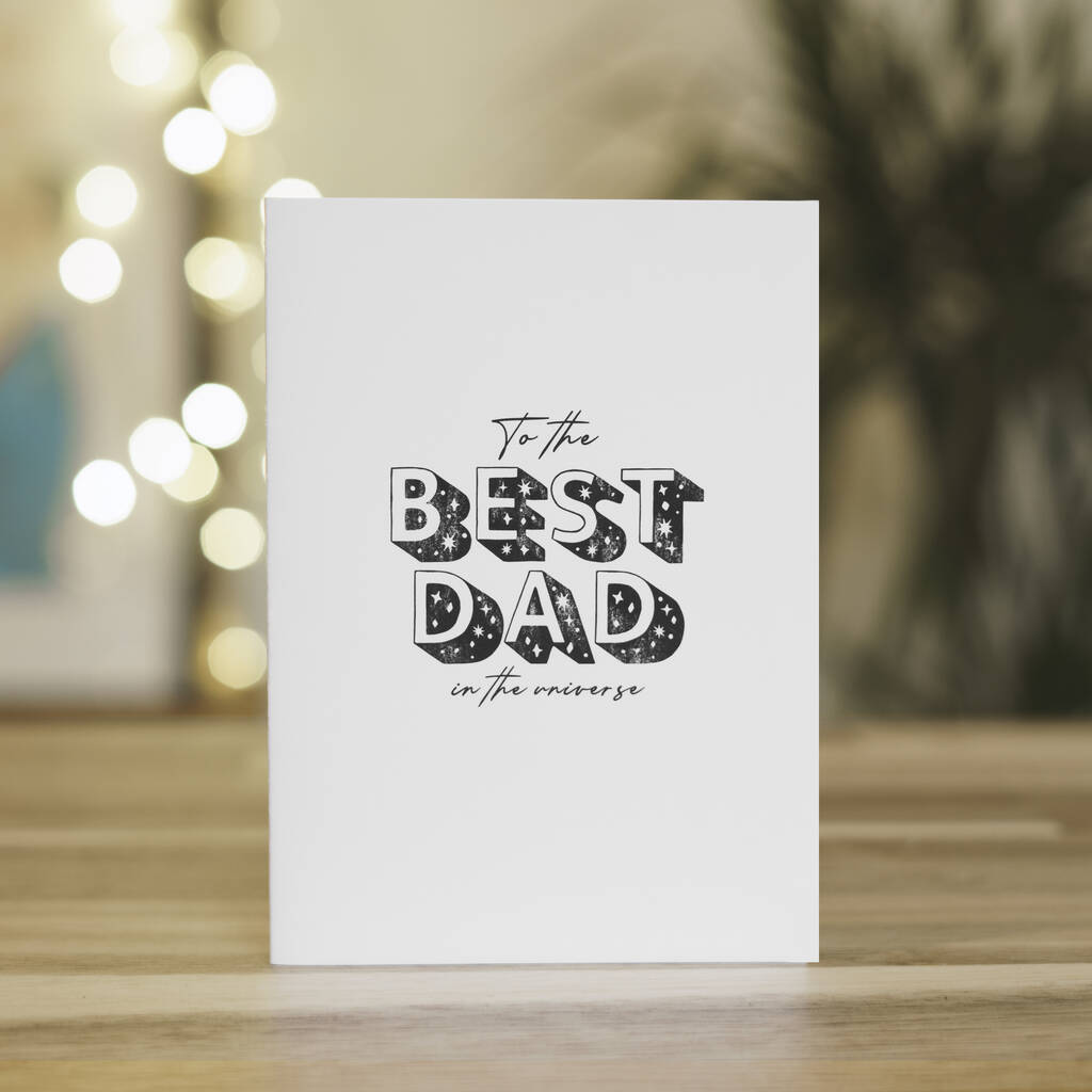 'Best Dad In The Universe' Greetings Card, 1 of 2