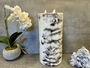 30cm Xl Marbled Grey LED Pillar Candle – Real Wax, thumbnail 1 of 12