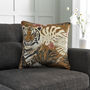 Tiger Soft Velvet 50cm X 50cm Cushion Including Pad, thumbnail 1 of 3