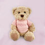 Personalised Bertie Bear With Baby Pyjamas, Pink, thumbnail 2 of 4
