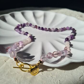 Amethyst Zodiac Crystal Necklace With Clasp, 9 of 11