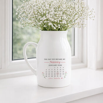 Personalised New Nana Calendar Flower Vase, 2 of 2