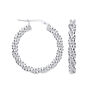 Luna Beaded Hoop Sterling Silver Earrings, thumbnail 1 of 2