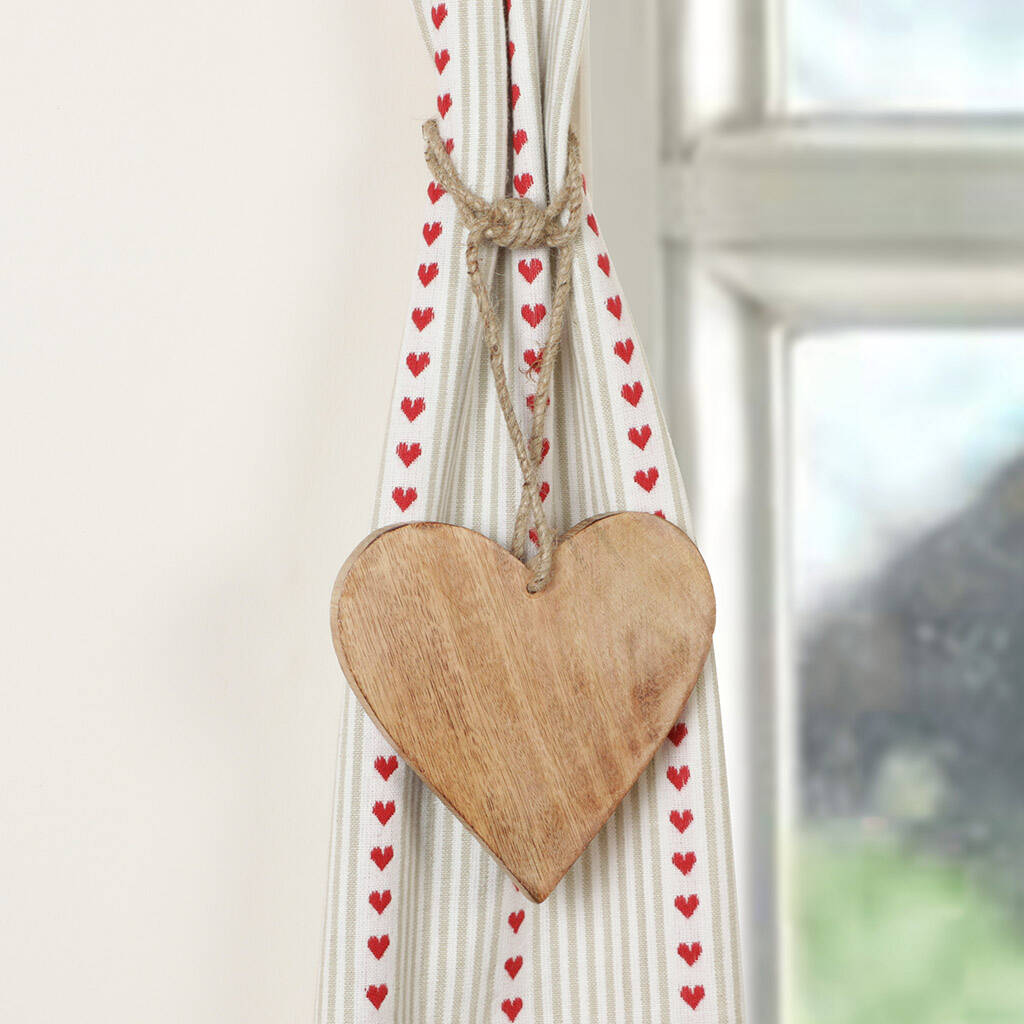 Corded Heart Curtain Tie Back By Dibor