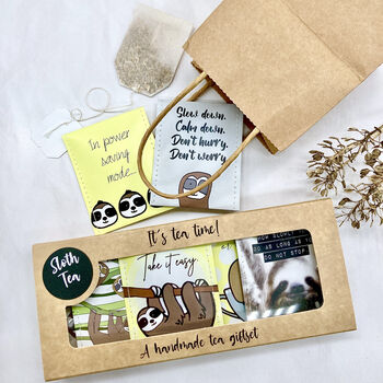 Sloth Gifts: Cute Sloth Tea Gift Set, 9 of 12