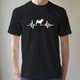 Personalised Specific Breed Dog Heartbeat T Shirt, thumbnail 2 of 11