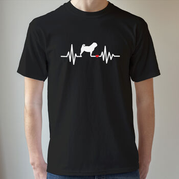 Personalised Specific Breed Dog Heartbeat T Shirt, 2 of 11