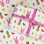 Girls Holiday Wrapping Paper Roll Or Folded, thumbnail 2 of 3