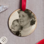 Personalised Favourite Vintage Photo Wooden Bauble, thumbnail 9 of 10