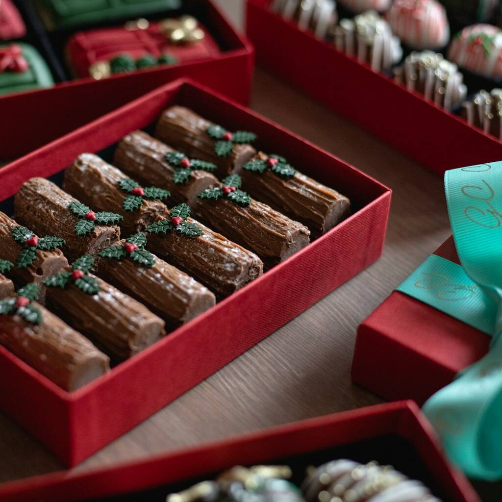 Christmas Chocolate Logs By Gc Couture | notonthehighstreet.com