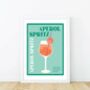 Aperol Spritz Cocktail Poster, thumbnail 5 of 6
