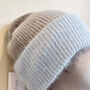 Colour Block Angora Knit Beanie Hat, thumbnail 7 of 12