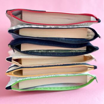 Reclaimed Fabric Book Pouch, 3 of 4