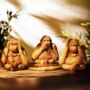 Three Monkey Garden Ornaments See Hear Speak No Evil, thumbnail 10 of 12