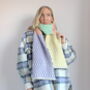 Beach Hut Knitted Scarf, thumbnail 3 of 9