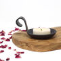 6th Anniversary Sculpted Iron Candle Dish With Curved Handle, thumbnail 4 of 8