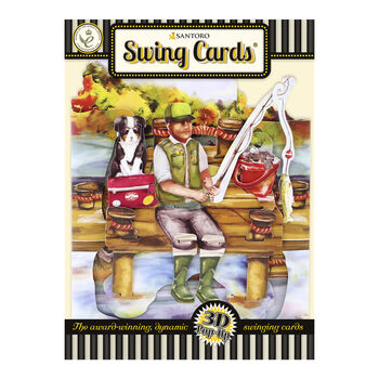 Fishing Pop Up Swing Greetings Card, 5 of 5