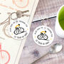 Personalised 'Tour De…' Cyclist Keyring, thumbnail 1 of 3