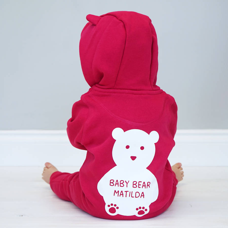 Personalised Bear Baby Onesie, 1 of 4
