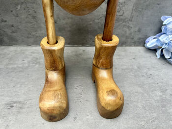 Hand Carved Bamboo Wood Duck Figurine 34cm, 10 of 12