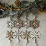 Wooden Snowflake Decoration Mixed Set, thumbnail 2 of 3