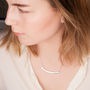 Minimalist Sterling Silver Bow Necklace, thumbnail 2 of 4