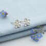Sterling Silver Forget Me Not Stud Earrings, thumbnail 3 of 6