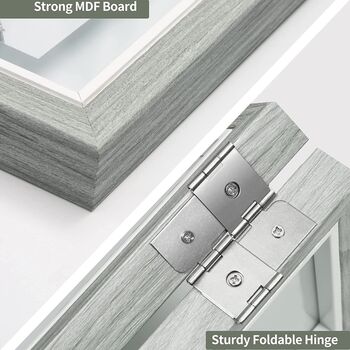 Grey Triple Picture Frames With 360° Folding Hinge, 11 of 12