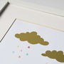 Love Rains Down Personalised Gold Foil Print, thumbnail 4 of 5