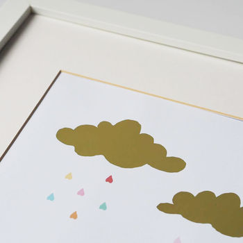 Love Rains Down Personalised Gold Foil Print, 4 of 5