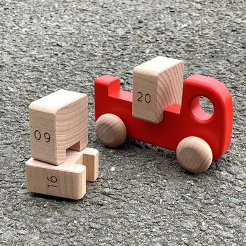 Personalised Wooden Truck And Blocks For Kids, 2 of 6