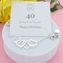 40th Birthday Personalised Infinity Hearts Bracelet, thumbnail 1 of 4