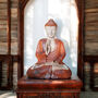 Large Wooden Buddha Statue Ornament For Home Meditation, thumbnail 3 of 11