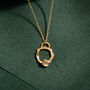 Aquamarine And Gold Vermeil Plated Eternity Necklace, thumbnail 4 of 6