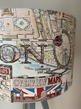 London City Sight Seeing Tourist Drum Lampshade, 3 of 6