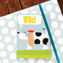 Woofing Dog Mini Greetings Card, thumbnail 3 of 5