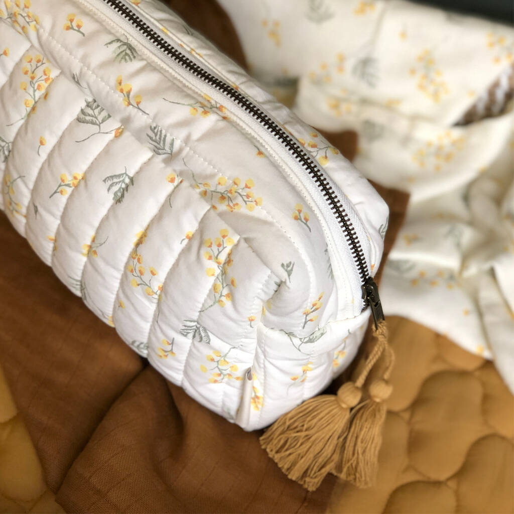 quilted wash bag