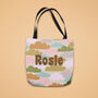 Personalised Retro Clouds Canvas Tote Shopper Bag, thumbnail 1 of 3
