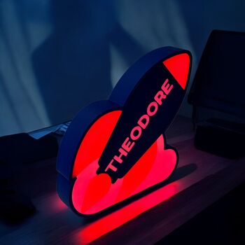 Personalised Rocket LED Light Box, 3 of 5