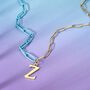 Personalised Initial Gold And Bright Paperclip Chain, thumbnail 4 of 9