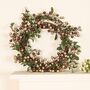 Copper Mistletoe LED Christmas Wreath, thumbnail 3 of 9