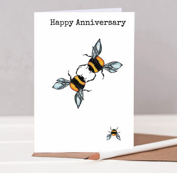 Bees Anniversary Card, 2 of 3
