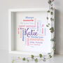 Personalised 16th Birthday Word Art Print For Her, thumbnail 1 of 10