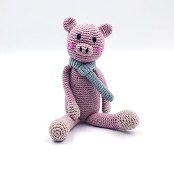 Handmade Pig Fair Trade Toy, 2 of 4