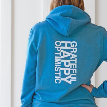 The 'Happy' Personalised Motivational Hoodie, 3 of 12