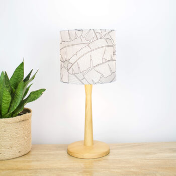 Black And White Banana Leaf Tropical Lampshade, 4 of 7