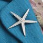 Starfish Pewter Brooch Gifts For Her, thumbnail 1 of 6