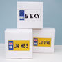 Personalised Message Number Plate Style Gift Box, thumbnail 1 of 3