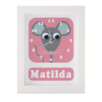 Personalised Children's Mouse Clock, 8 of 9