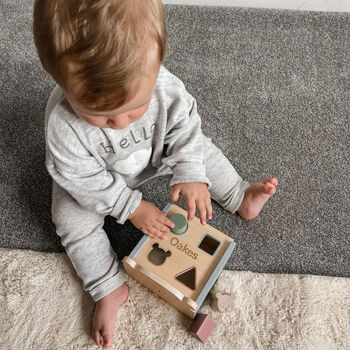 Personalised Wooden Teddy Sorterbox Puzzle, 3 of 5